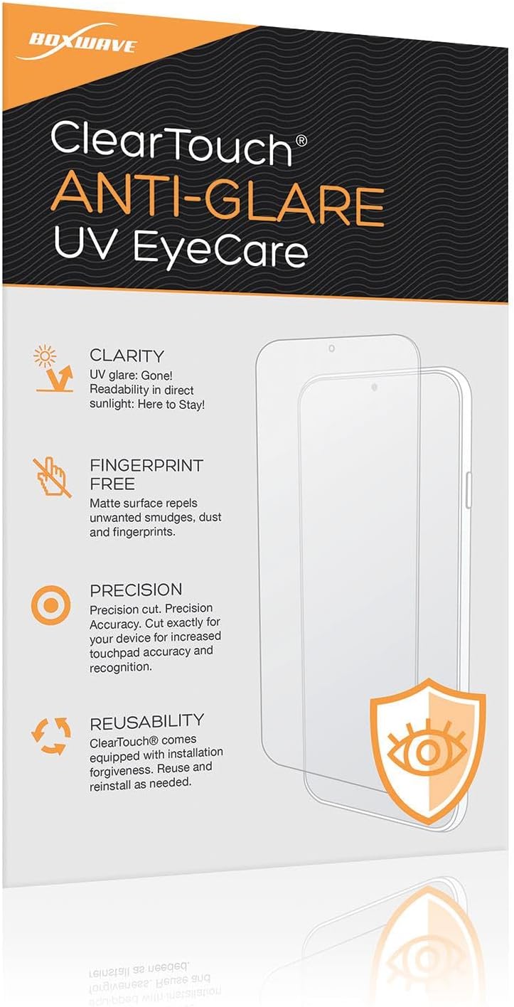 BoxWave Screen Protector Compatible with iPod Nano (7th Gen 2012) - ClearTouch Anti-Glare Anti-UV EyeCare (2-Pack), Filters Out Harmful Blue Light Reduce Fatigue - Image 1